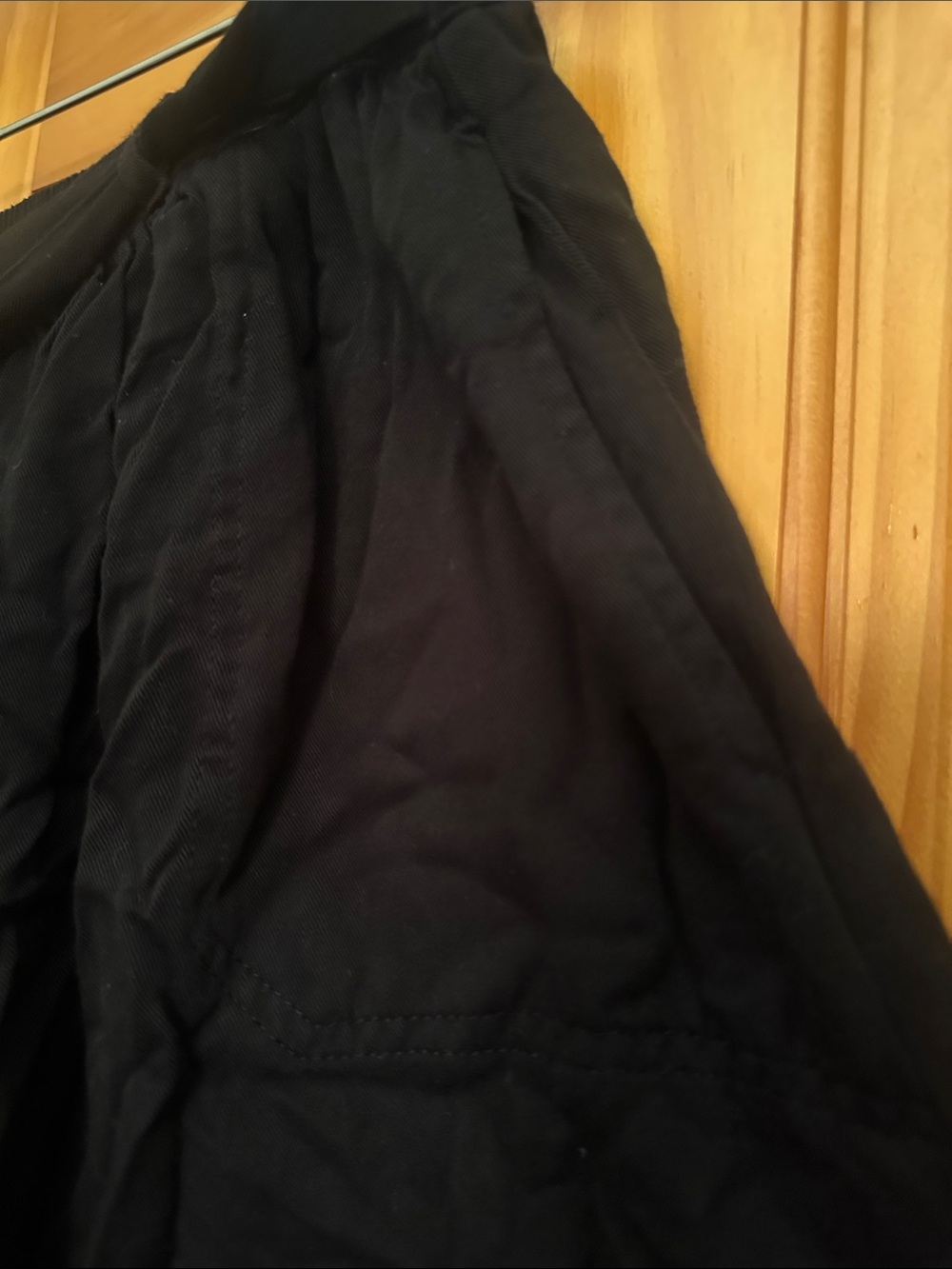 ModCloth Black Button-Front Skirt with Brass Button Detail - Picture 4 of 6
